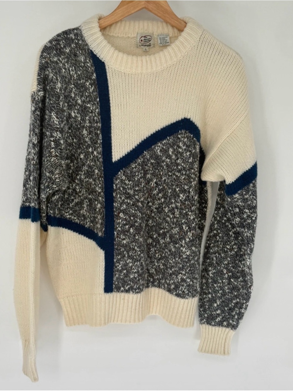 Vtg 90’s Wrangler Morceau Collection Knit Sweater LRG Color-block  Confetti